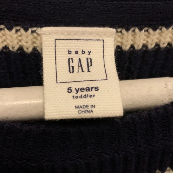 Baby Gap Navy and Cream Striped Dress - Picture 3 of 5